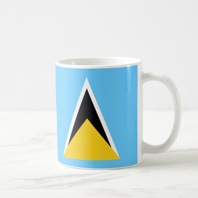 Saint Lucia Flagga Ceramic Mugg (Höger)