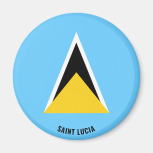 Saint Lucia Flagga Charming Patriotic Magnet