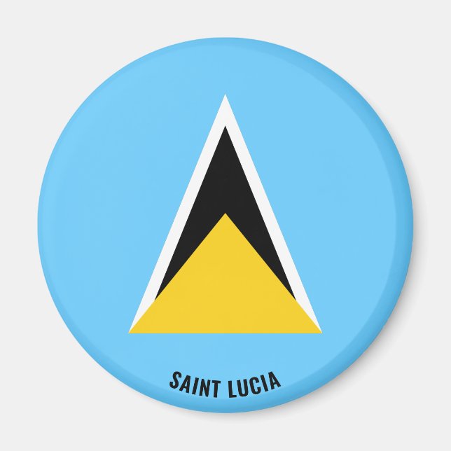Saint Lucia Flagga Charming Patriotic Magnet (Framsidan)