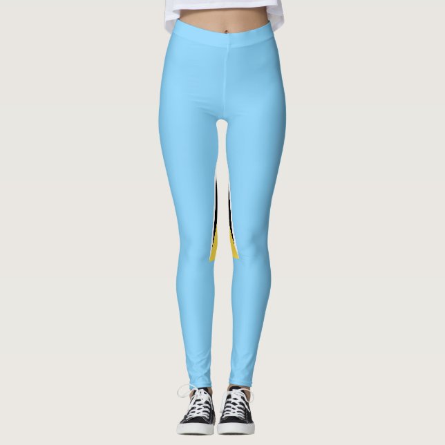 Saint Lucia Flagga Emblem Leggings (Framsida)