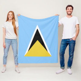 Saint Lucia flagga Fleecefilt