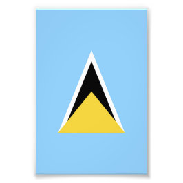 Saint Lucia flagga Fototryck