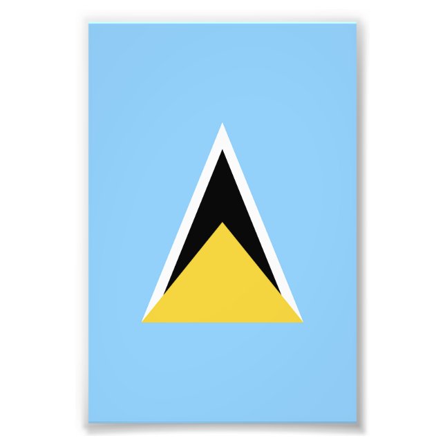 Saint Lucia flagga Fototryck (Framsidan)