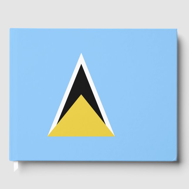 Saint Lucia flagga Gästböcker (Framsida)