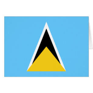 Saint Lucia Flagga Hälsningskort