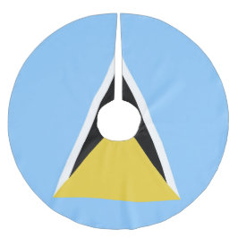 Saint Lucia flagga Julgransmatta Borstad Polyester