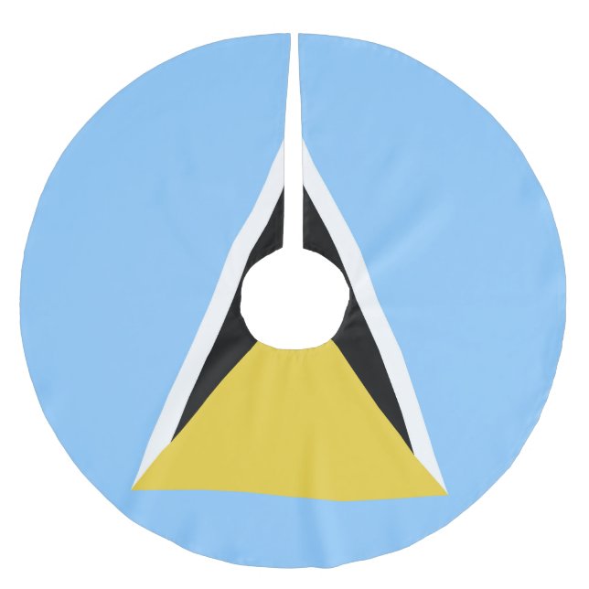 Saint Lucia flagga Julgransmatta Borstad Polyester (Framsidan)