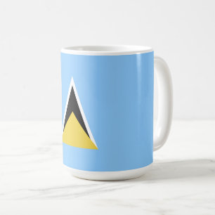 Saint Lucia flagga Kaffemugg