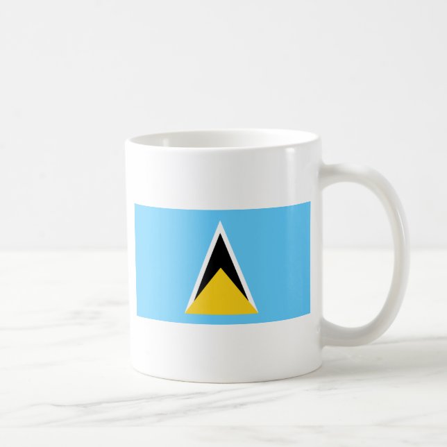 Saint Lucia flagga Kaffemugg (Höger)