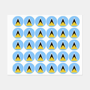 Saint Lucia flagga Klistermärke