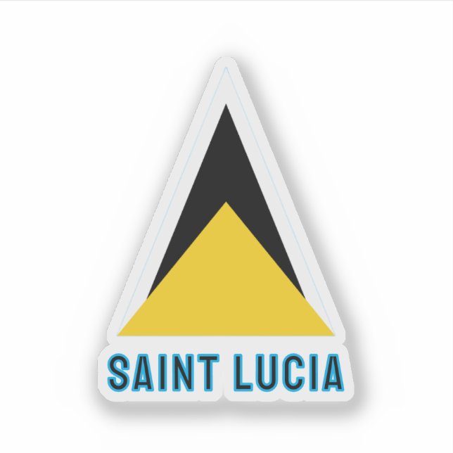 Saint Lucia-flagga Klistermärken (Framsida)