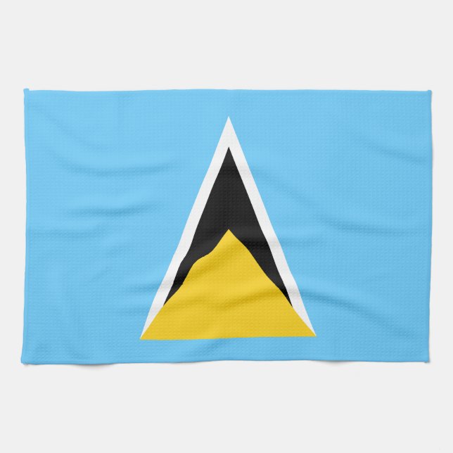 Saint Lucia-flagga Kökshandduk (Horisontell)
