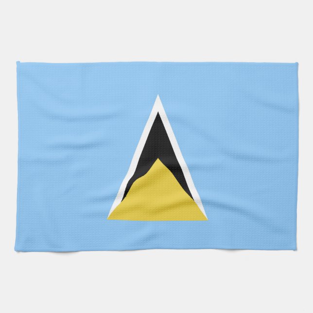 Saint Lucia flagga Kökshandduk (Horisontell)