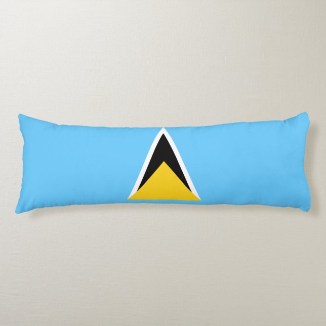 Saint Lucia Flagga Kroppskudde (Framsidan)