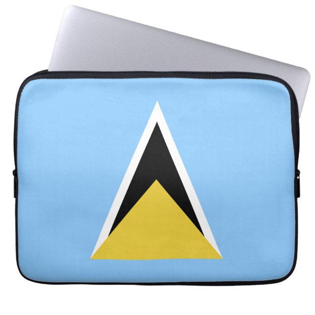 Saint Lucia flagga Laptop Fodral (Framsidan)