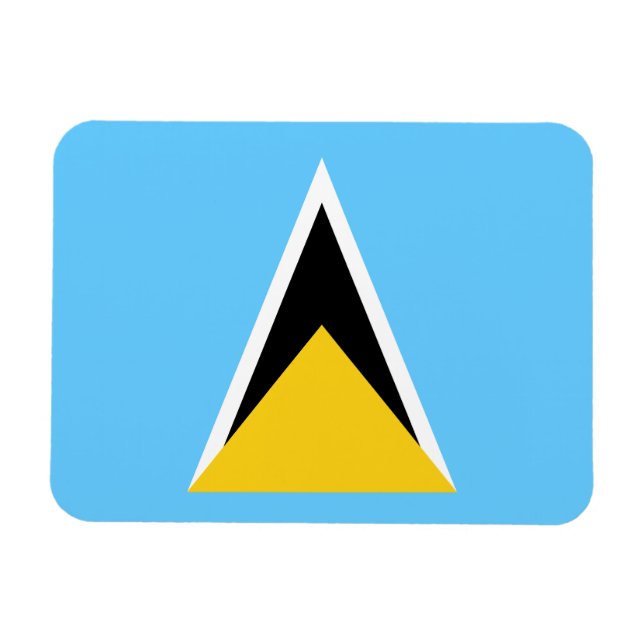 Saint Lucia Flagga Magnet (Horisontell)