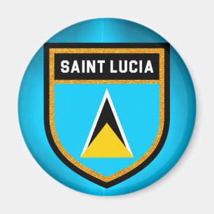 Saint Lucia-Flagga Magnet