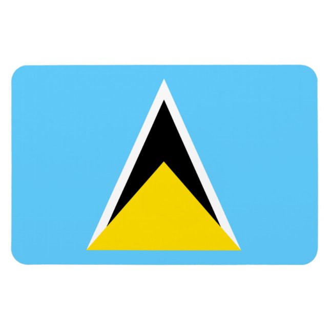 Saint Lucia Flagga Magnet (Horisontell)