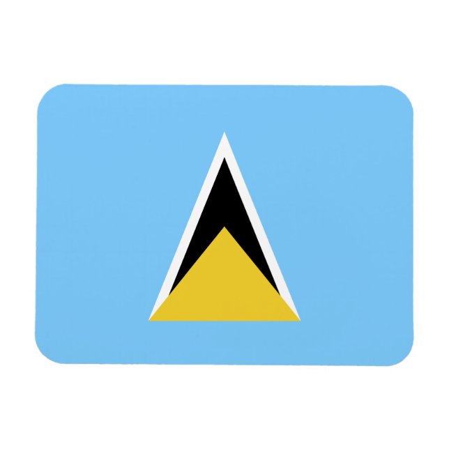 Saint Lucia Flagga Magnet (Horisontell)