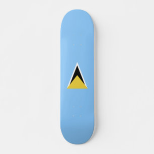 Saint Lucia flagga Mini Skateboard Bräda 18,5 Cm