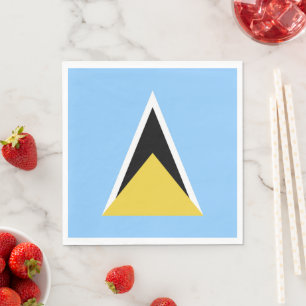Saint Lucia flagga Pappersservett