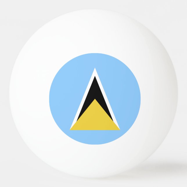 Saint Lucia flagga Pingisboll (Framsidan)