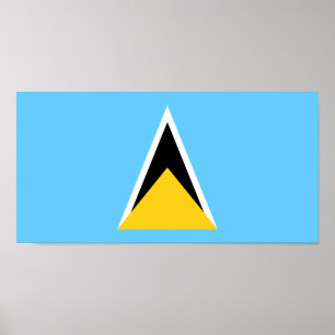Saint Lucia Flagga Poster