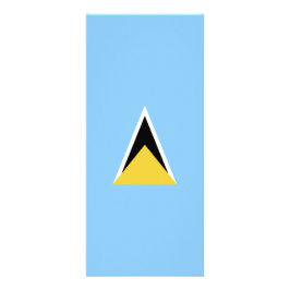 Saint Lucia flagga Reklamkort