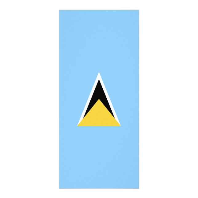 Saint Lucia flagga Reklamkort (Framsidan)