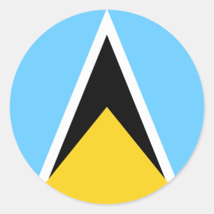 Saint Lucia-Flagga Runt Klistermärke