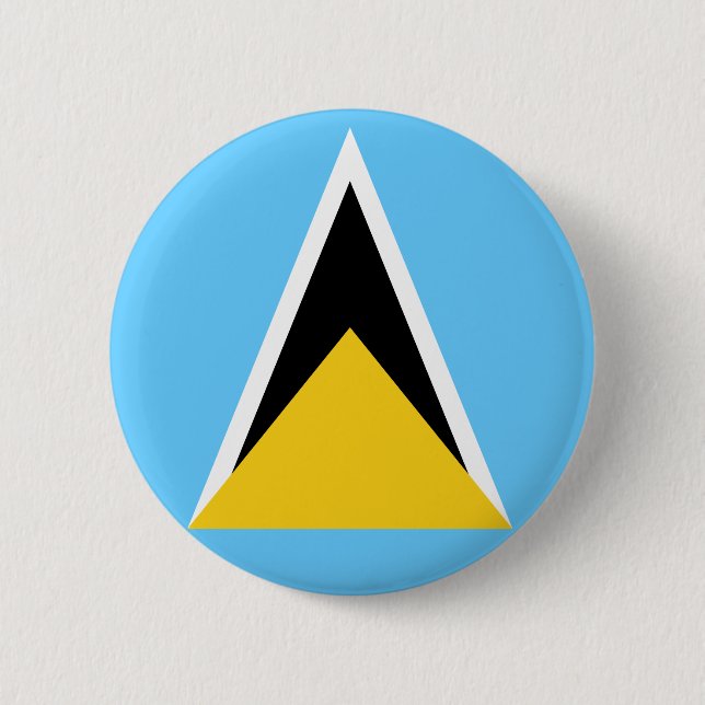 Saint Lucia Flagga Saint Lucian Independence Knapp (Framsida)