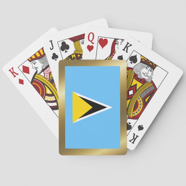 Saint Lucia Flagga Spelkort (Baksidan)