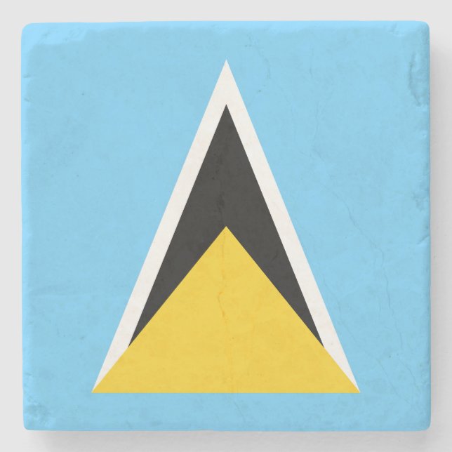 Saint Lucia-flagga Stenunderlägg (Framsidan)