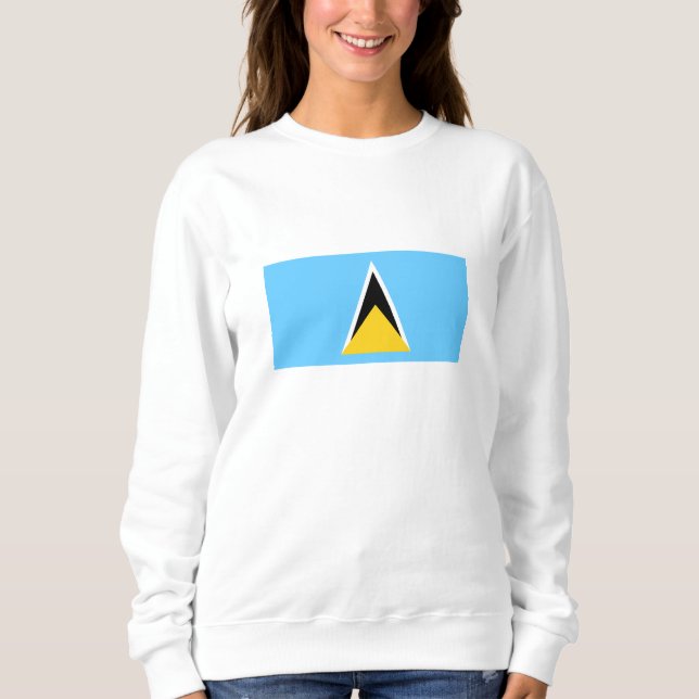Saint Lucia-flagga T Shirt (Framsida)