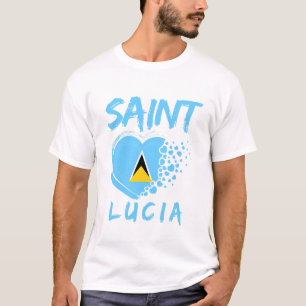 Saint Lucia flagga T Shirt