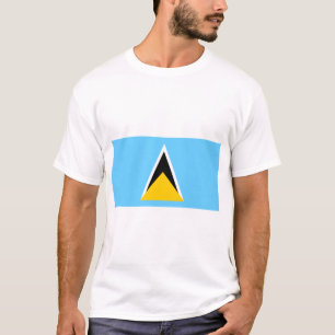 saint lucia flagga t shirt