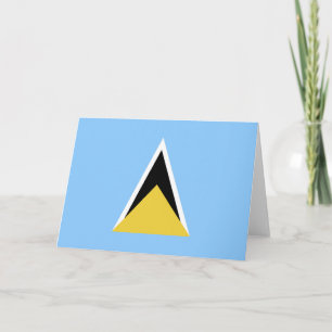 Saint Lucia flagga Tack Kort