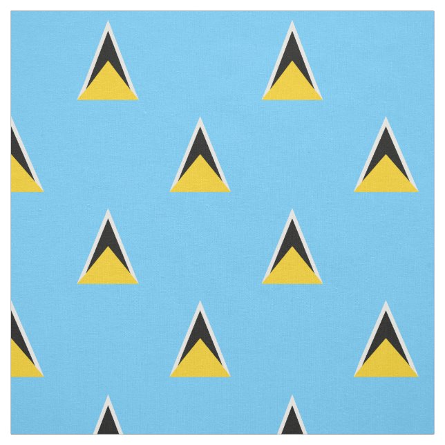 Saint Lucia-flagga Tyg (Provkarta)