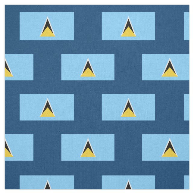 Saint Lucia Flagga Tyg (Provkarta)