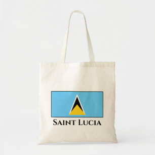 Saint Lucia Flagga Tygkasse