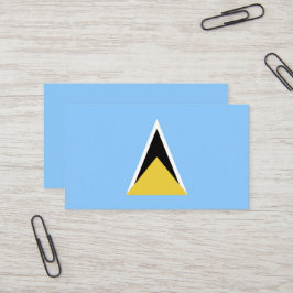 Saint Lucia flagga Visitkort