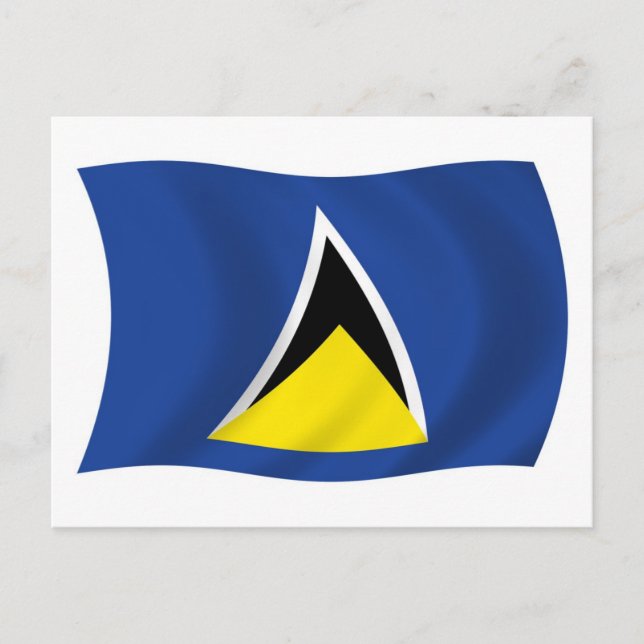 Saint Lucia Flagga vykort (Framsida)