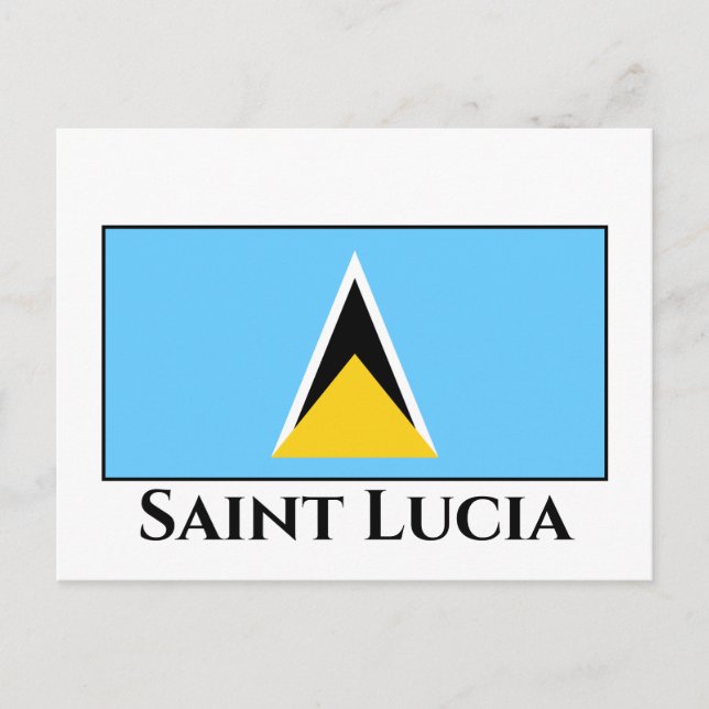 Saint Lucia Flagga Vykort (Framsida)