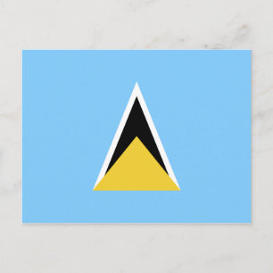 Saint Lucia Flagga Vykort