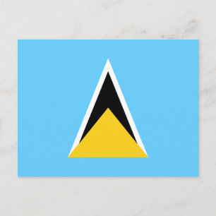 Saint Lucia Flagga Vykort