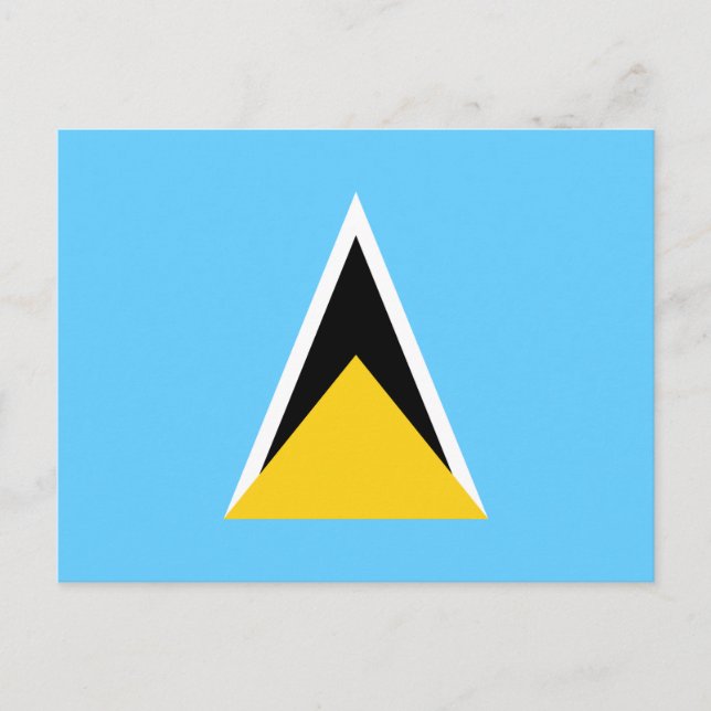 Saint Lucia Flagga Vykort (Framsida)