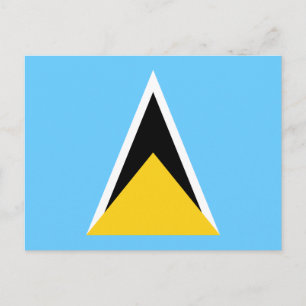 Saint Lucia Flagga Vykort