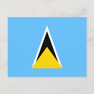 Saint Lucia Flagga vykort