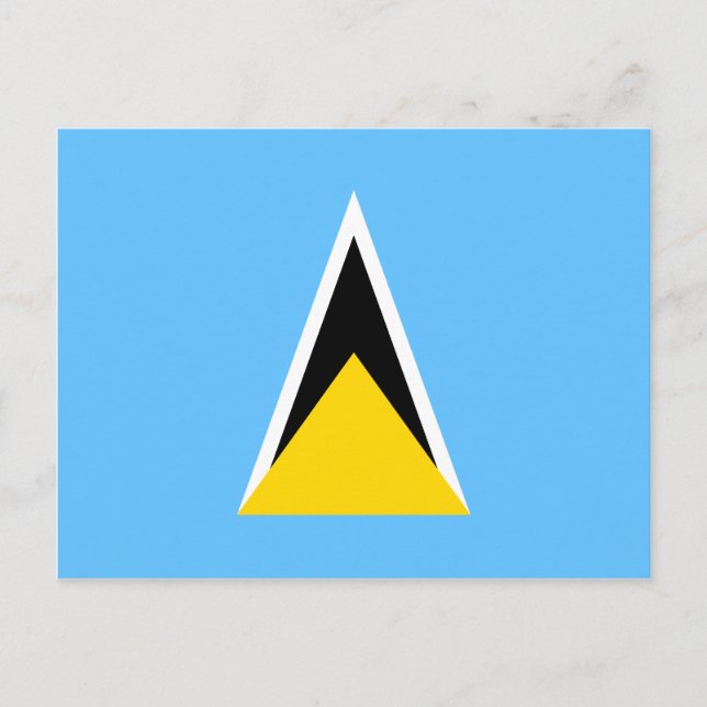 Saint Lucia Flagga vykort (Framsida)