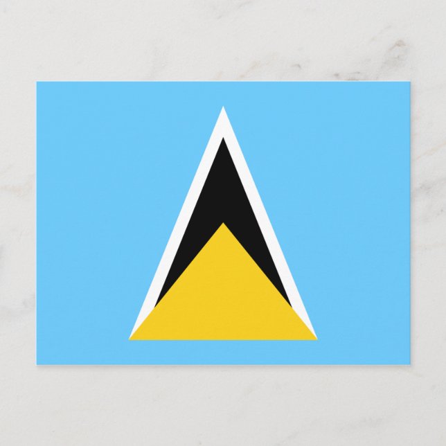 Saint Lucia Flagga vykort (Framsida)